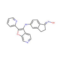O/N=C1\CCc2cc(Nc3c(-c4ccccn4)oc4cnccc34)ccc21 ZINC000066073756