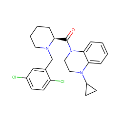 O=C([C@@H]1CCCCN1Cc1cc(Cl)ccc1Cl)N1CCN(C2CC2)c2ccccc21 ZINC000144431370