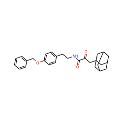 O=C(CC12CC3CC(CC(C3)C1)C2)C(=O)NCCc1ccc(OCc2ccccc2)cc1 ZINC000040896282