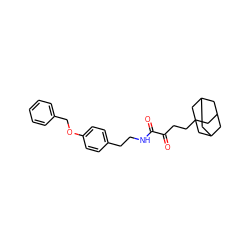 O=C(CCC12CC3CC(CC(C3)C1)C2)C(=O)NCCc1ccc(OCc2ccccc2)cc1 ZINC000040896285