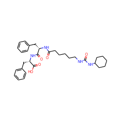 O=C(CCCCCNC(=O)NC1CCCCC1)N[C@@H](Cc1ccccc1)C(=O)N[C@@H](Cc1ccccc1)C(=O)O ZINC000036330738