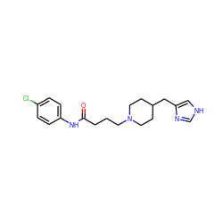 O=C(CCCN1CCC(Cc2c[nH]cn2)CC1)Nc1ccc(Cl)cc1 ZINC000028563507