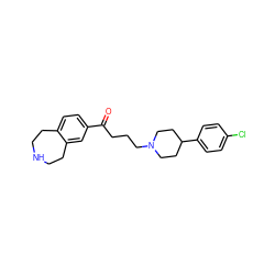 O=C(CCCN1CCC(c2ccc(Cl)cc2)CC1)c1ccc2c(c1)CCNCC2 ZINC000073196590
