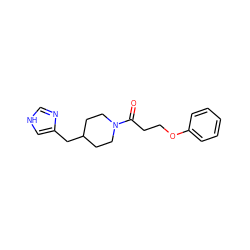 O=C(CCOc1ccccc1)N1CCC(Cc2c[nH]cn2)CC1 ZINC000028563654