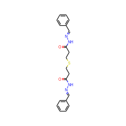O=C(CCSCCC(=O)NN=Cc1ccccc1)NN=Cc1ccccc1 ZINC000017149408