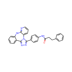 O=C(CCc1ccccc1)Nc1ccc(-c2nnc3n2-c2cccnc2Nc2ccccc2-3)cc1 ZINC000142021337