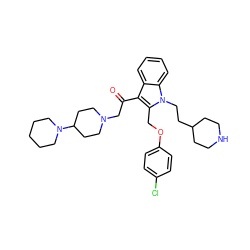 O=C(CN1CCC(N2CCCCC2)CC1)c1c(COc2ccc(Cl)cc2)n(CCC2CCNCC2)c2ccccc12 ZINC000027207677
