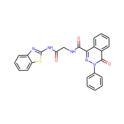 O=C(CNC(=O)c1nn(-c2ccccc2)c(=O)c2ccccc12)Nc1nc2ccccc2s1 ZINC000095585801