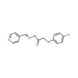 O=C(CNc1ccc(Br)cc1)N/N=C/c1ccncc1 ZINC000000252025