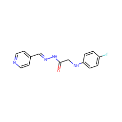 O=C(CNc1ccc(F)cc1)N/N=C/c1ccncc1 ZINC000000252170