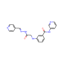O=C(CNc1cccc(C(=O)Nc2cccnc2)c1)N/N=C/c1ccncc1 ZINC000034893204