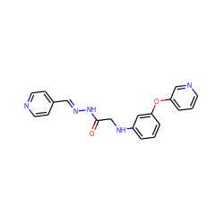 O=C(CNc1cccc(Oc2cccnc2)c1)N/N=C/c1ccncc1 ZINC000147480309