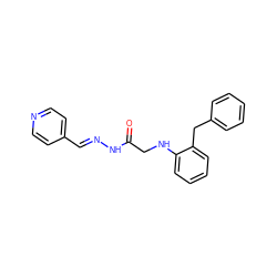 O=C(CNc1ccccc1Cc1ccccc1)N/N=C/c1ccncc1 ZINC000201287691