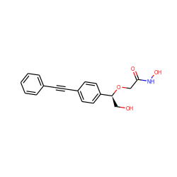 O=C(CO[C@@H](CO)c1ccc(C#Cc2ccccc2)cc1)NO ZINC000103233455