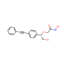 O=C(CO[C@H](CO)c1ccc(C#Cc2ccccc2)cc1)NO ZINC000103233452
