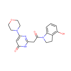 O=C(Cc1nc(N2CCOCC2)cc(=O)[nH]1)N1CCc2c(O)cccc21 ZINC000115075825