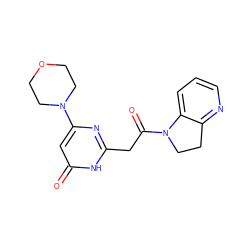 O=C(Cc1nc(N2CCOCC2)cc(=O)[nH]1)N1CCc2ncccc21 ZINC000115071117