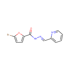 O=C(N/N=C/c1ccccn1)c1ccc(Br)o1 ZINC000000311591
