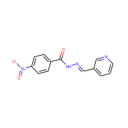 O=C(N/N=C/c1cccnc1)c1ccc([N+](=O)[O-])cc1 ZINC000000255849
