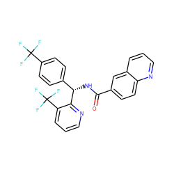 O=C(N[C@@H](c1ccc(C(F)(F)F)cc1)c1ncccc1C(F)(F)F)c1ccc2ncccc2c1 ZINC000225148948