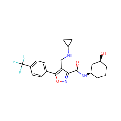 O=C(N[C@@H]1CCC[C@H](O)C1)c1noc(-c2ccc(C(F)(F)F)cc2)c1CNC1CC1 ZINC000068245830