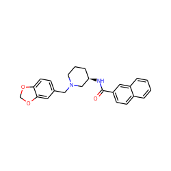 O=C(N[C@@H]1CCCN(Cc2ccc3c(c2)OCO3)C1)c1ccc2ccccc2c1 ZINC000028463548