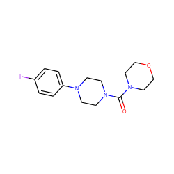 O=C(N1CCOCC1)N1CCN(c2ccc(I)cc2)CC1 ZINC000103230827