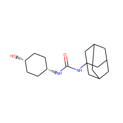 O=C(NC12CC3CC(CC(C3)C1)C2)N[C@H]1CC[C@@H](O)CC1 ZINC000101106634