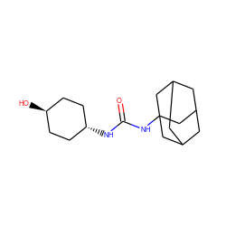 O=C(NC12CC3CC(CC(C3)C1)C2)N[C@H]1CC[C@H](O)CC1 ZINC000101140273