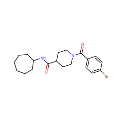O=C(NC1CCCCCC1)C1CCN(C(=O)c2ccc(Br)cc2)CC1 ZINC000000661469