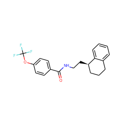 O=C(NCC[C@@H]1CCCc2ccccc21)c1ccc(OC(F)(F)F)cc1 ZINC000029040712
