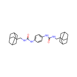 O=C(NCC12CC3CC(CC(C3)C1)C2)Nc1ccc(NC(=O)NCC23CC4CC(CC(C4)C2)C3)cc1 ZINC000169334944