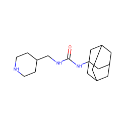 O=C(NCC1CCNCC1)NC12CC3CC(CC(C3)C1)C2 ZINC000020256825