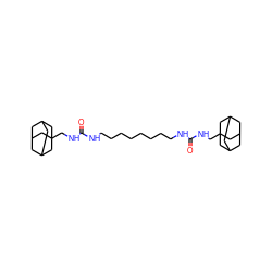 O=C(NCCCCCCCCNC(=O)NCC12CC3CC(CC(C3)C1)C2)NCC12CC3CC(CC(C3)C1)C2 ZINC000169334942