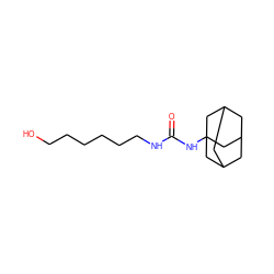 O=C(NCCCCCCO)NC12CC3CC(CC(C3)C1)C2 ZINC000028712031