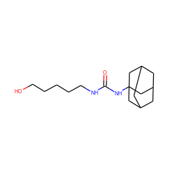 O=C(NCCCCCO)NC12CC3CC(CC(C3)C1)C2 ZINC000028712029
