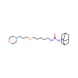 O=C(NCCCCCOCCCN1CCOCC1)NC12CC3CC(CC(C3)C1)C2 ZINC000028712042