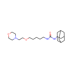 O=C(NCCCCCOCCN1CCOCC1)NC12CC3CC(CC(C3)C1)C2 ZINC000084652664