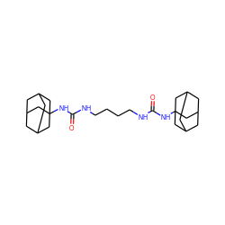 O=C(NCCCCNC(=O)NC12CC3CC(CC(C3)C1)C2)NC12CC3CC(CC(C3)C1)C2 ZINC000169334949