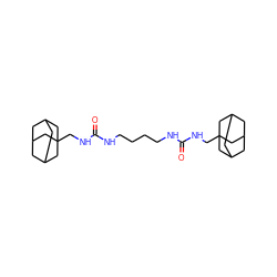 O=C(NCCCCNC(=O)NCC12CC3CC(CC(C3)C1)C2)NCC12CC3CC(CC(C3)C1)C2 ZINC000169334935