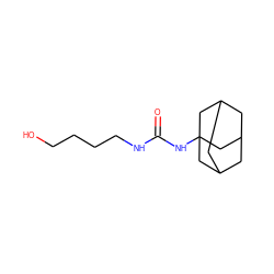 O=C(NCCCCO)NC12CC3CC(CC(C3)C1)C2 ZINC000028710525