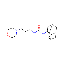 O=C(NCCCN1CCOCC1)NC12CC3CC(CC(C3)C1)C2 ZINC000022064197