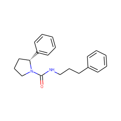 O=C(NCCCc1ccccc1)N1CCC[C@@H]1c1ccccc1 ZINC000059262588