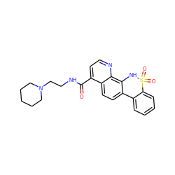 O=C(NCCN1CCCCC1)c1ccnc2c3c(ccc12)-c1ccccc1S(=O)(=O)N3 ZINC000141825248
