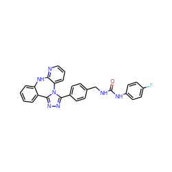 O=C(NCc1ccc(-c2nnc3n2-c2cccnc2Nc2ccccc2-3)cc1)Nc1ccc(F)cc1 ZINC000096174057