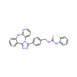 O=C(NCc1ccc(-c2nnc3n2-c2cccnc2Nc2ccccc2-3)cc1)Nc1ccccc1F ZINC000096174054