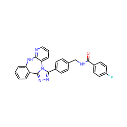O=C(NCc1ccc(-c2nnc3n2-c2cccnc2Nc2ccccc2-3)cc1)c1ccc(F)cc1 ZINC000096174028