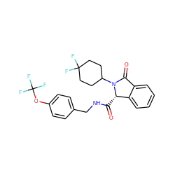 O=C(NCc1ccc(OC(F)(F)F)cc1)[C@H]1c2ccccc2C(=O)N1C1CCC(F)(F)CC1 ZINC000068196605