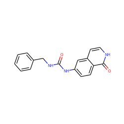 O=C(NCc1ccccc1)Nc1ccc2c(=O)[nH]ccc2c1 ZINC000049037741