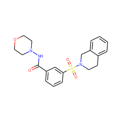 O=C(NN1CCOCC1)c1cccc(S(=O)(=O)N2CCc3ccccc3C2)c1 ZINC000014798384